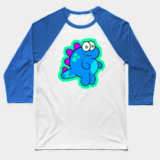 Blue Dinosaur Baseball T-Shirt